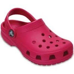 Girls pink crocs